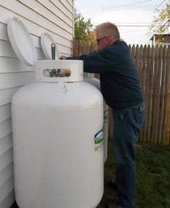 Propane tank installation